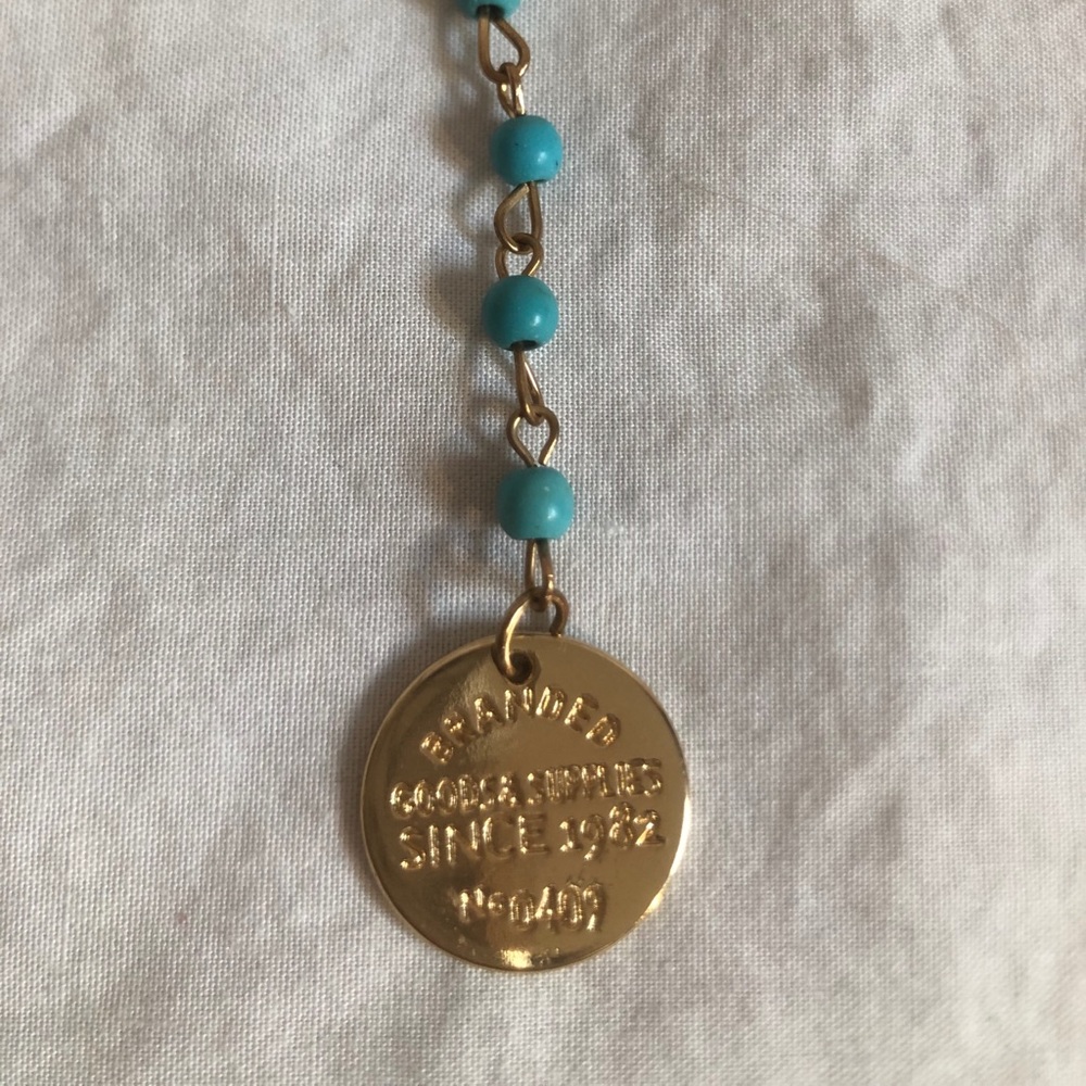 FREE WITH PURCHASE! :) Blue and Gold Necklace